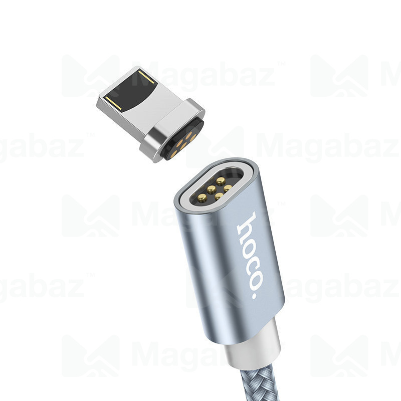 USB-кабель_Apple-- Lightning_HOCO_U40A_магнитный_в переплете_серый_1м