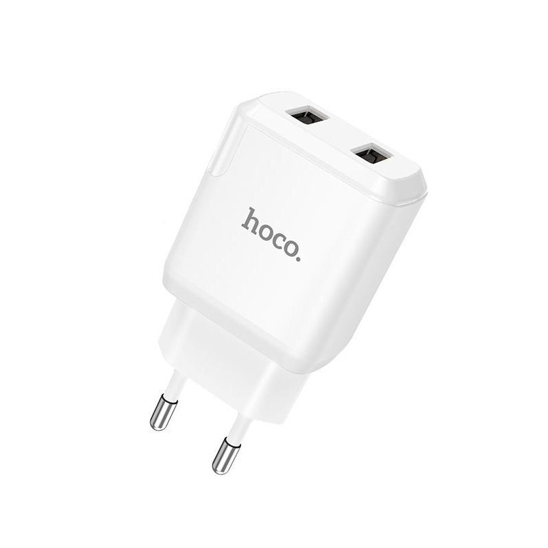 УЗУ блок-сеть_выходы USB 2100 mA/USB 2100 mA_HOCO_N7_белый
