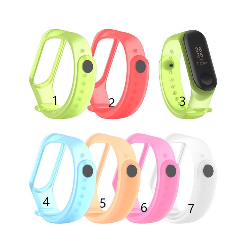 Ремешок на руку для_Xiaomi-- Mi Band 4 * Mi Band 3_No Name_TPU_Вид №4_оранжевый_5_тех.пак.