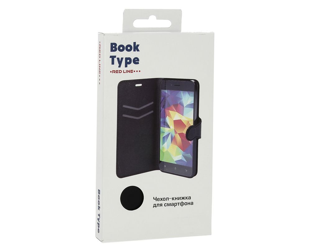 Чехол-книжка для_Samsung-- A21S/A217F_1.335_Red Line_Book Type_с визитницей_черный