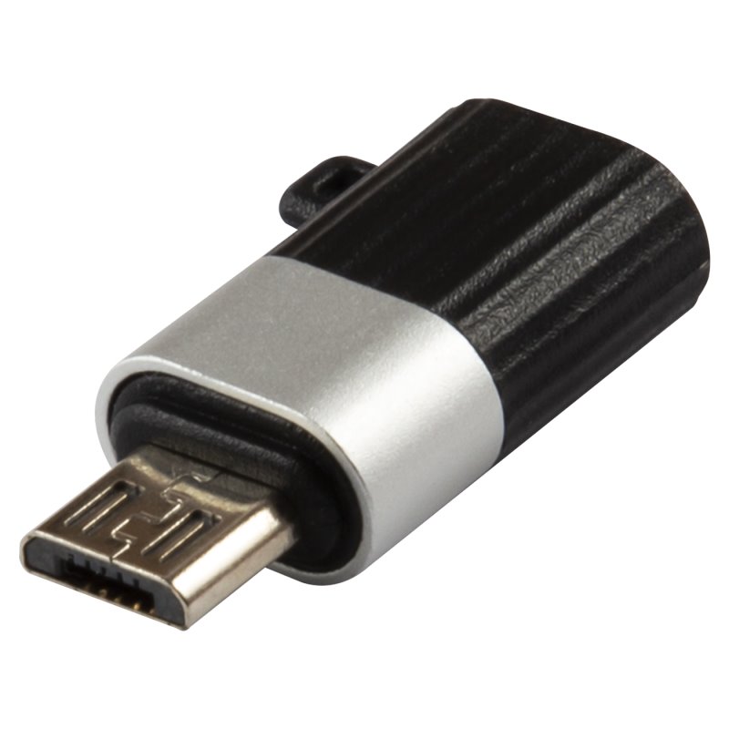 Переходник_Type C - micro usb_Red Line_до 3А_черный-серебристо