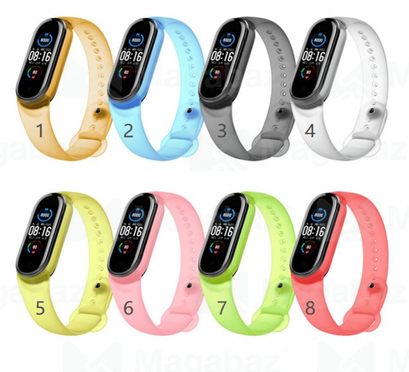 Ремешок на руку для_Xiaomi-- Mi Band 6 * Mi Band 5_No Name_TPU_Вид №4_розовый_6_тех.пак.