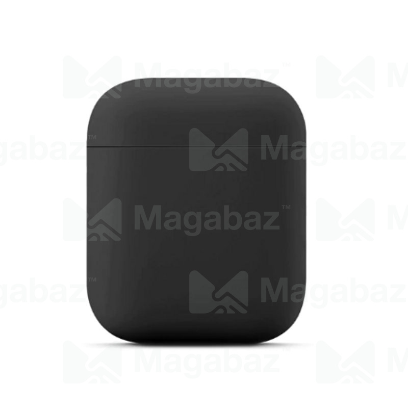Чехол для наушников_Apple-- AirPods * AirPods 2_Silicone Case_TPU_черный_12