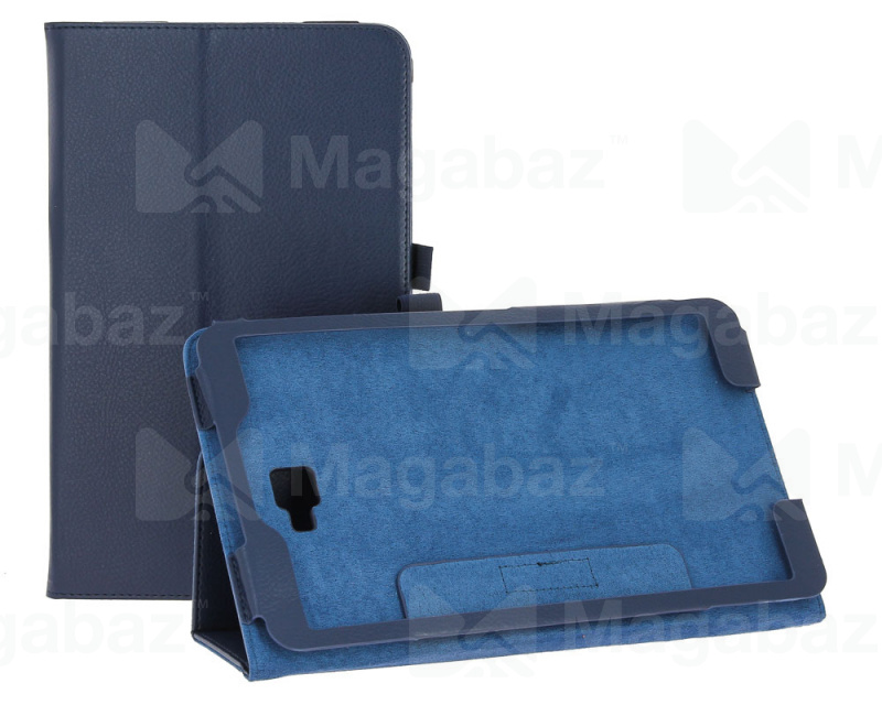 Чехол для планшета_Samsung-- Tab A 10.1/SM-T585_1.400_с подставкой_с магнитом_кожа_KZ_синий флотер_1