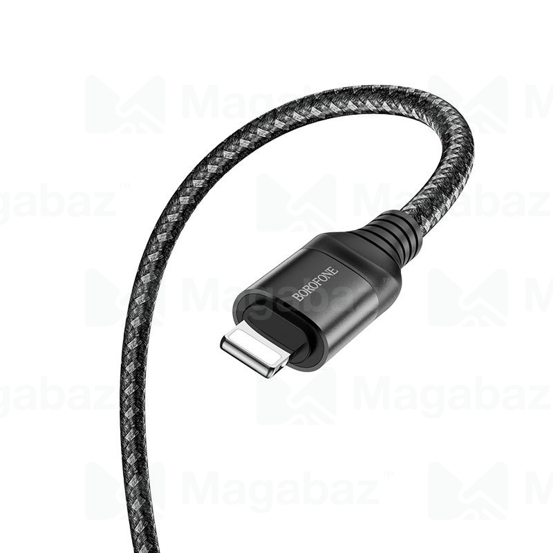 USB-кабель_Apple-- Lightning_Borofone_BX56_PD 20W_нейлоновая оплетка_черный_1м