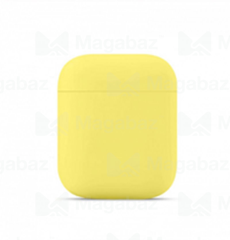 Чехол для наушников_Apple-- AirPods * AirPods 2_Silicone Case_TPU_желтый-светло_15