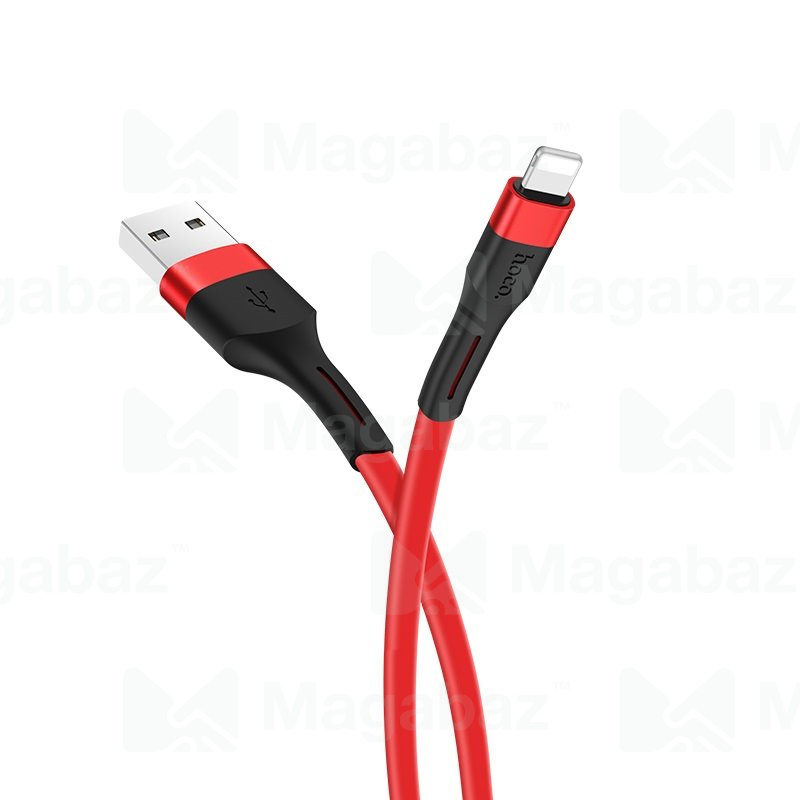 USB-кабель_Apple-- Lightning_HOCO_X34_силиконовый_красный_1м