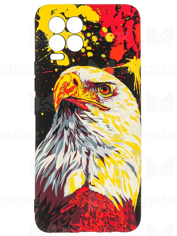 Накладка для_Realme-- 8 4G * 8 PRO_1.095-1_Helsen_с защитой КАМЕРЫ_животные_D7_орёл