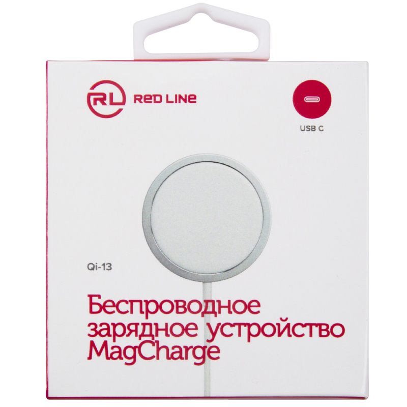 УЗУ_беспроводное_Red Line_Qi-13_MagCharge_3000 mA_белое