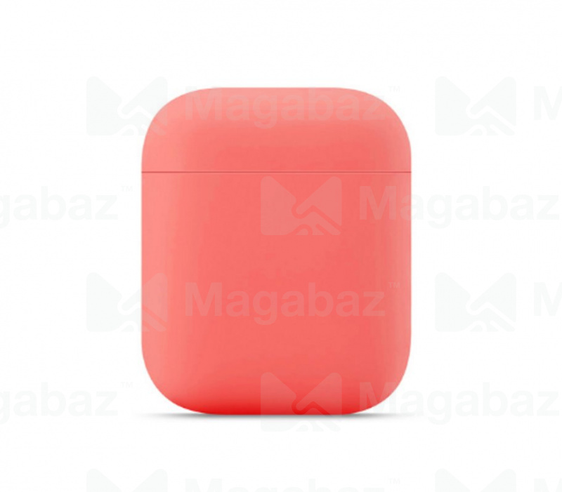 Чехол для наушников_Apple-- AirPods * AirPods 2_Silicone Case_TPU_оранжевый_5