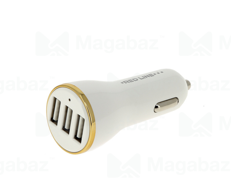 УЗУ_Блок авто_выходы USB 3400 mA/USB 3400 mA/USB 3400 mA_Red Line_Lux_Z3_белый