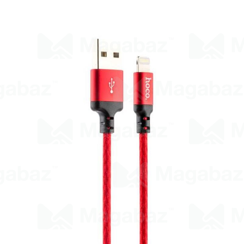 USB-кабель_Apple-- Lightning_HOCO_X14_в переплете_красный_2м
