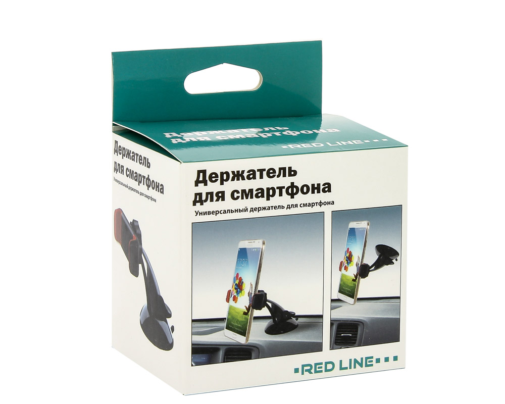 Авто - держатель для телефона_на присоске_раздвижной_Red Line_чёрный