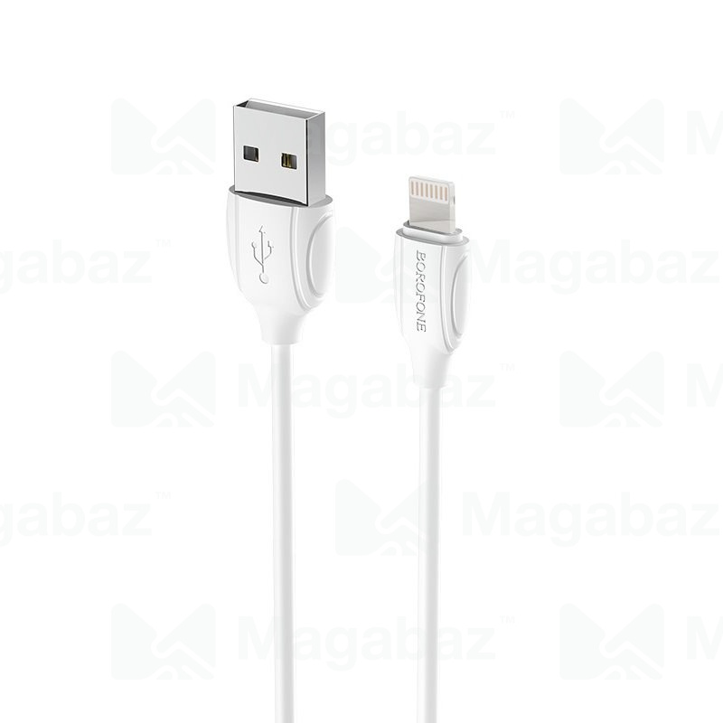 USB-кабель_Apple-- Lightning_Borofone_BX19_TPU_белый_1м