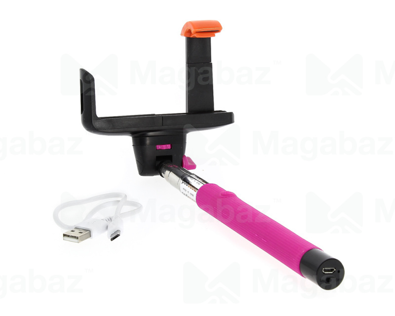 Монопод для селфи_Z07-5_Bluetooth_розовый