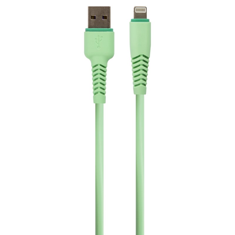 USB-кабель_Apple-- Lightning_Red Line_PVC_зеленый_1м