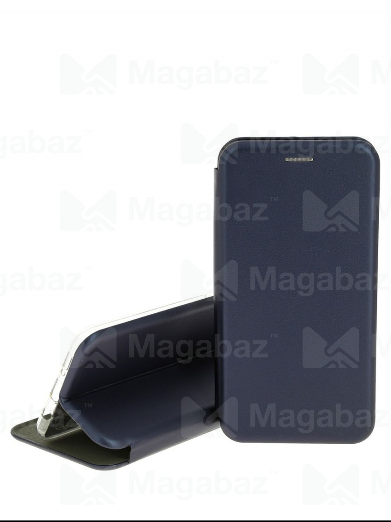 Чехол-книжка для_Samsung-- S9 Plus_1.345_Fashion Case_на магнитах_с визитницей_синий-темно_тех.пак.