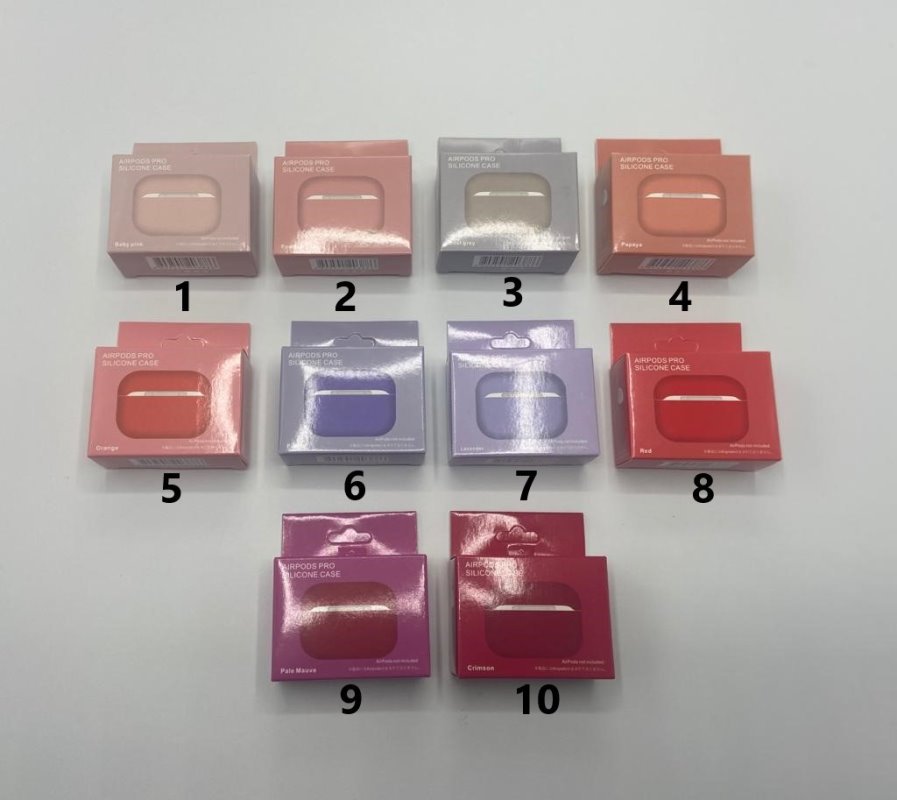 Чехол для наушников_Apple-- AirPods * AirPods 2_Silicone Case_TPU_красный-темно_10