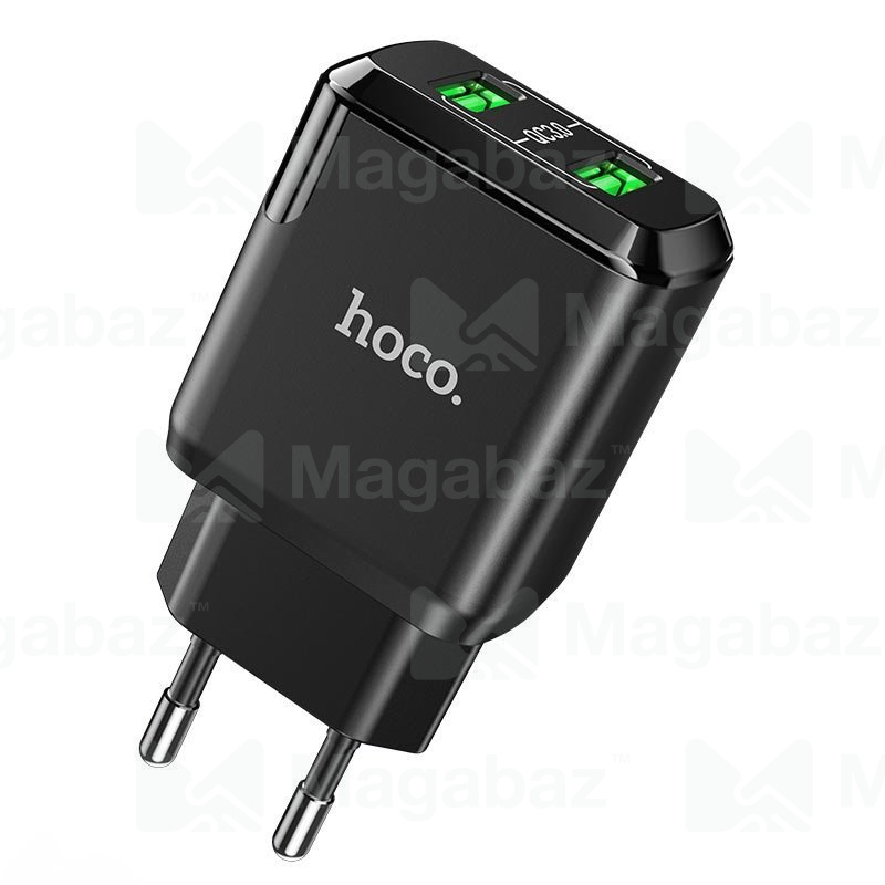 УЗУ блок-сеть_выходы USB 3000 mA/USB 3000 mA_HOCO_N6_черный