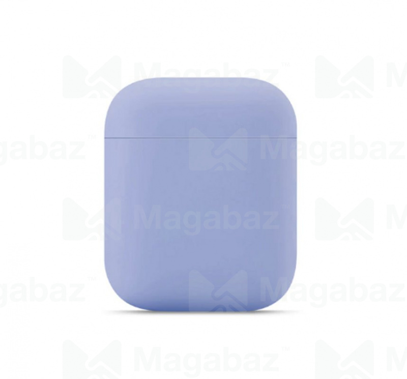 Чехол для наушников_Apple-- AirPods * AirPods 2_Silicone Case_TPU_фиолетовый-светло_7