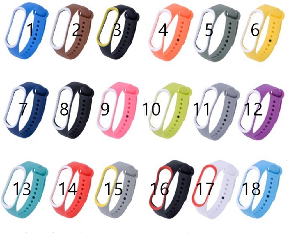 Ремешок на руку для_Xiaomi-- Mi Band 4 * Mi Band 3_No Name_TPU_Вид №1_серый-желто_15_тех.пак.