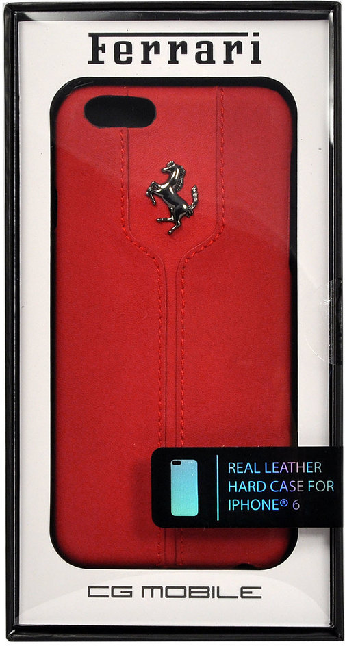 Накладка для_Apple-- iPhone 6 * 6s_1.020_CG - mobile_Ferrari_Leather_Montecarlo Hard_красная