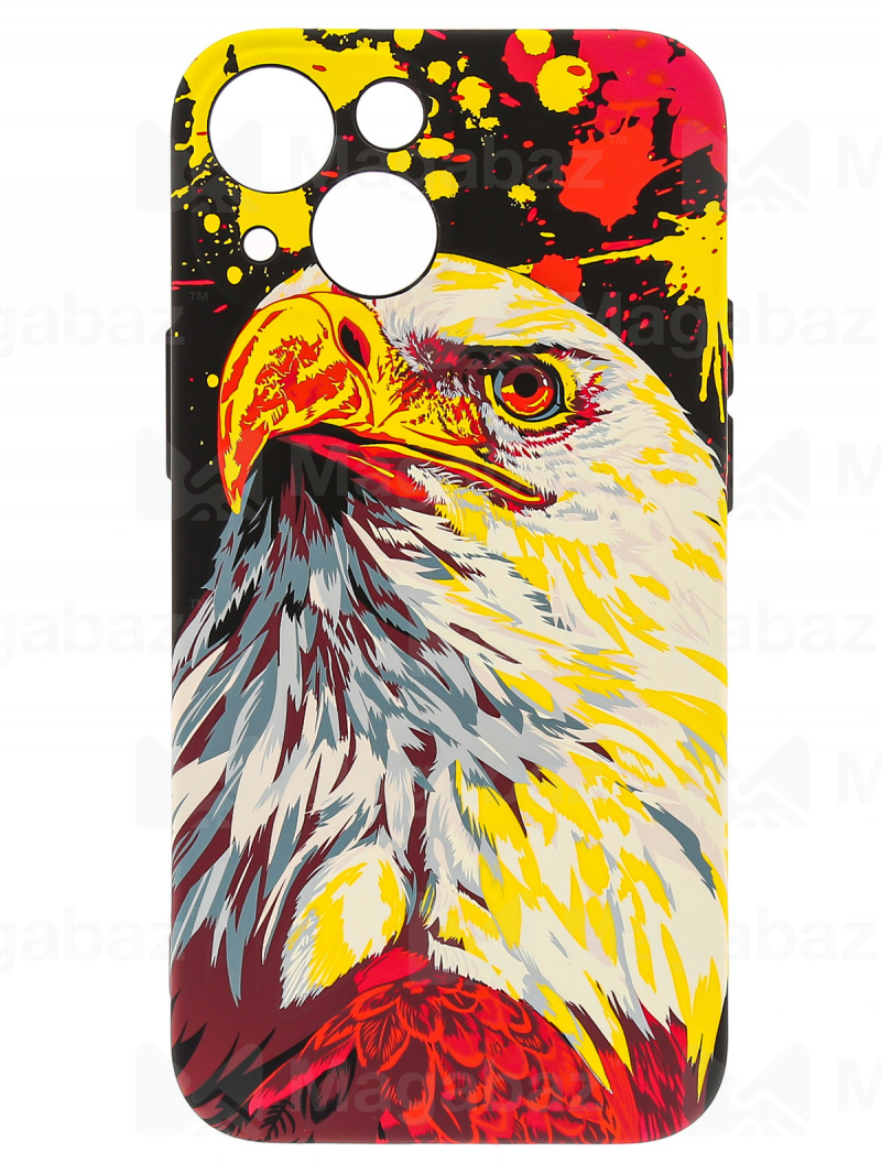 Накладка для_Apple-- iPhone 13 mini_1.095-1_Helsen_с защитой КАМЕРЫ_животные_D7_орёл