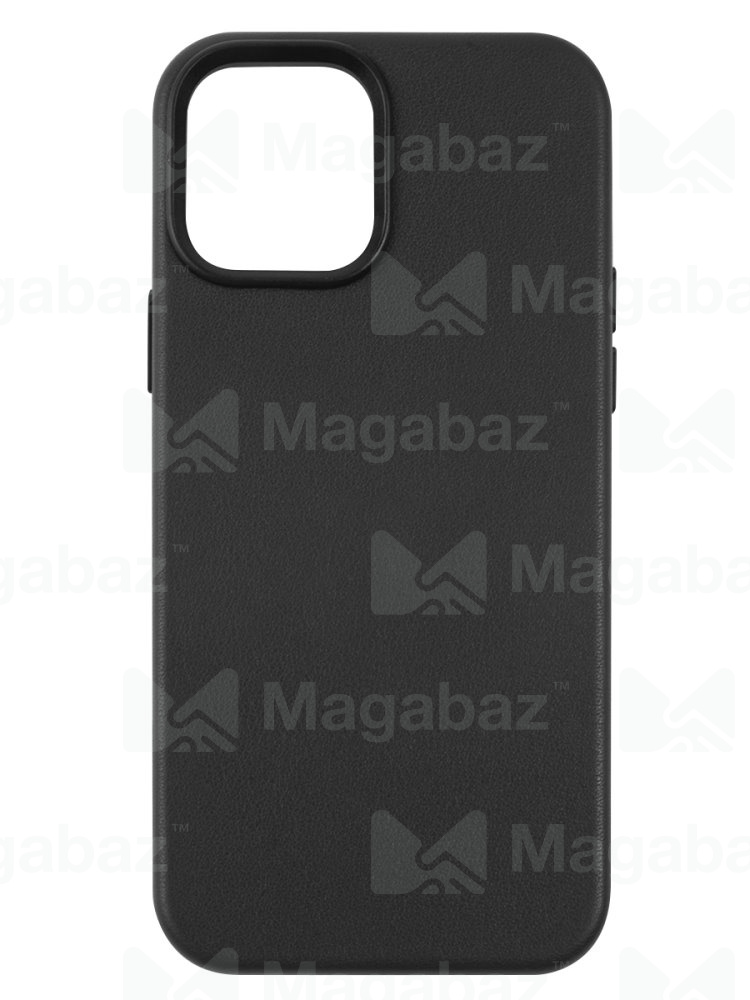 Накладка для_Apple-- iPhone 13 PRO_1.005_Red Line_MagSafe_кожаная_черная