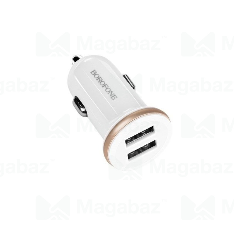 УЗУ_Блок авто_выходы USB 2100 mA/USB 2100 mA_Borofone_BZ5_белый