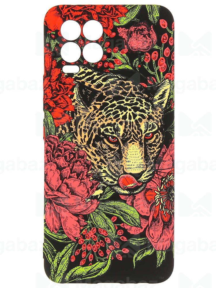 Накладка для_Realme-- 8 4G * 8 PRO_1.095-1_Helsen_с защитой КАМЕРЫ_животные_J200_леопард