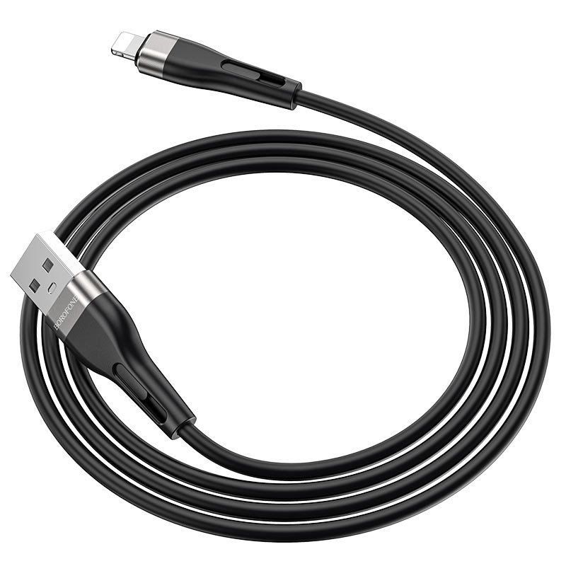 USB-кабель_Apple-- Lightning_Borofone_BX46_TPU_черный_1м