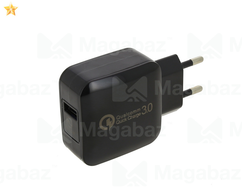 УЗУ блок-сеть_выход USB 2400 mA_Red Line_NQC-4_чёрный_QC
