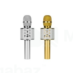 Микрофон +  портативная колонка Bluetooth_HOCO_BK3_золотой
