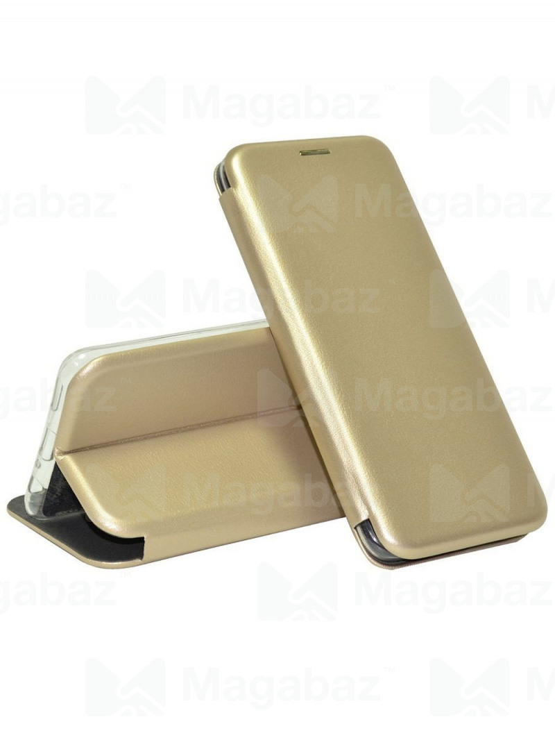 Чехол-книжка для_Sony-- Xperia XA2_1.345_Fashion Case_на магнитах_с визитницей_золотой_тех.пак.