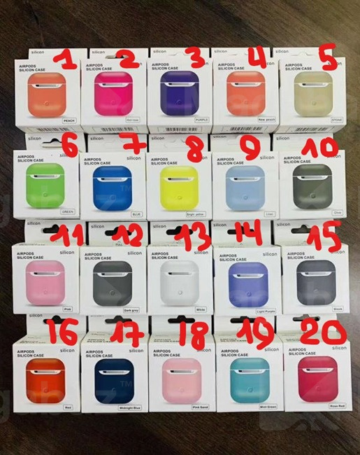 Чехол для наушников_Apple-- AirPods * AirPods 2_Silicone Case_Вид №1_TPU_белый_13