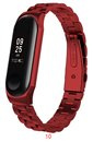 Браслет на руку для_Xiaomi-- Mi Band 4 * Mi Band 3_No Name_металлический_Вид №3_красный_10
