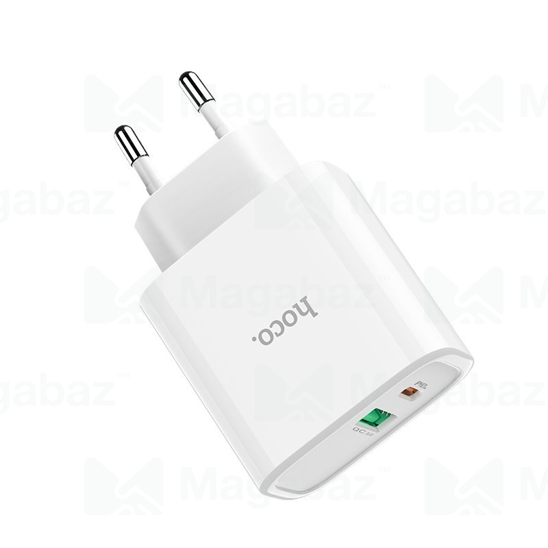 УЗУ блок-сеть_выходы USB Type-C 3000 mA/USB 3000 mA_HOCO_C57A_белый