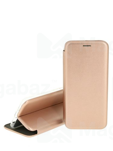 Чехол-книжка для_Samsung-- A32 4G_1.345_Fashion Case_на магнитах_с визитницей_золото-розовый_тех.пак