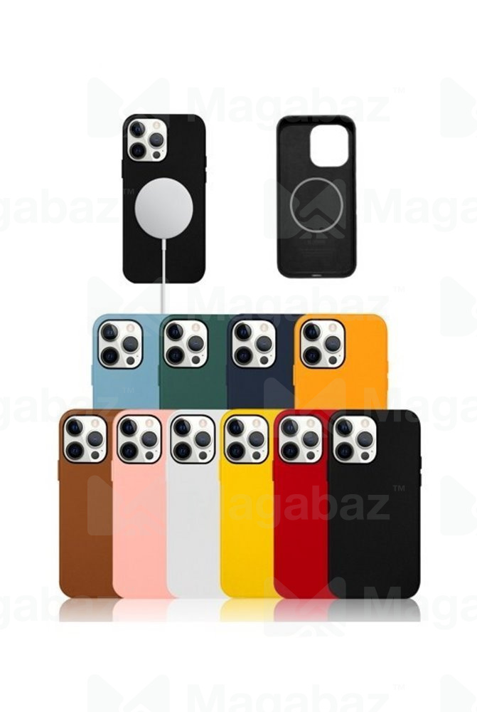 Накладка для_Apple-- iPhone 14_1.008_KZDoo * K-Doo_Noble Collection Magsafe_Yellow_кожаная