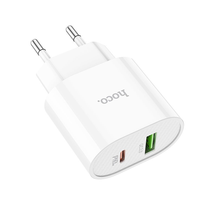 УЗУ блок-сеть_выходы USB Type-C 3000 mA/USB 3000 mA_HOCO_C95A_белый