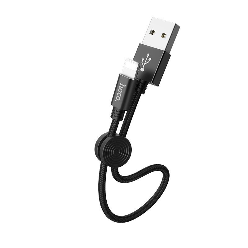 USB-кабель_Apple-- Lightning_HOCO_X35_в переплете_черный_0,25м