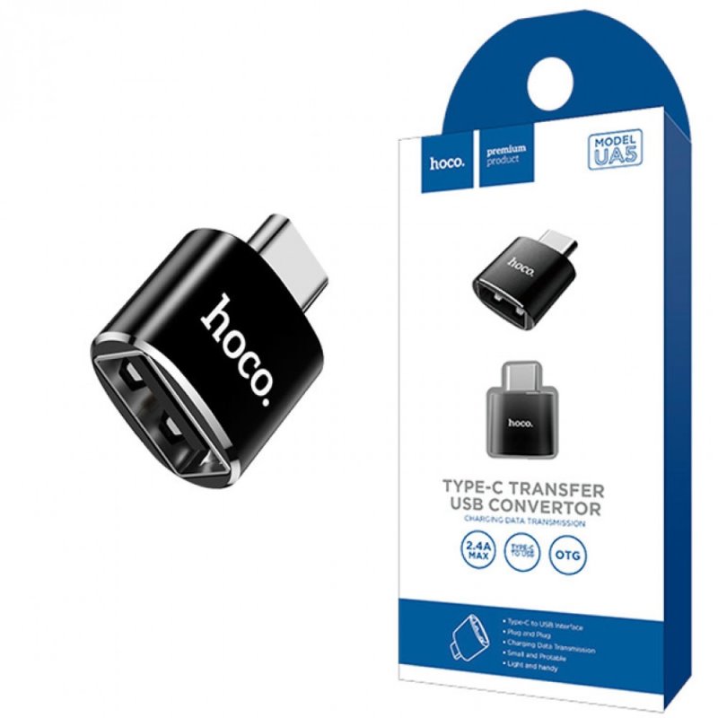 Переходник_Type C - USB(m)_HOCO_UA5_черный