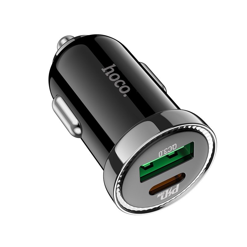 УЗУ_Блок авто_выходы USB Type C 3000 mA/USB 3000 mA_HOCO_Z44_черный