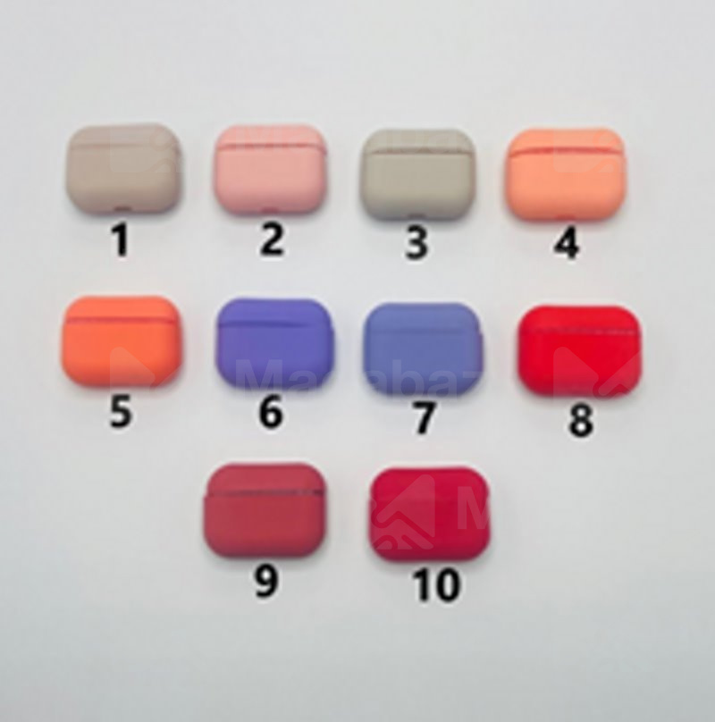 Чехол для наушников_Apple-- AirPods 3_Silicone Case_TPU_красный-темно_10