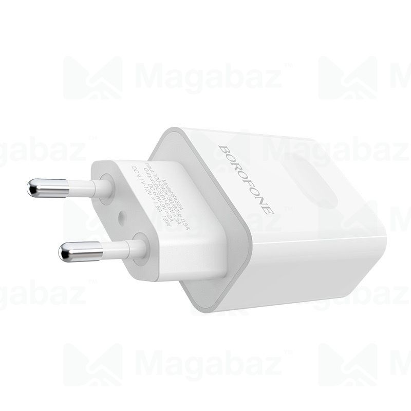 УЗУ блок-сеть_выход USB 3000 mA_+ usb кабель Type C_Borofone_BA32A_белый