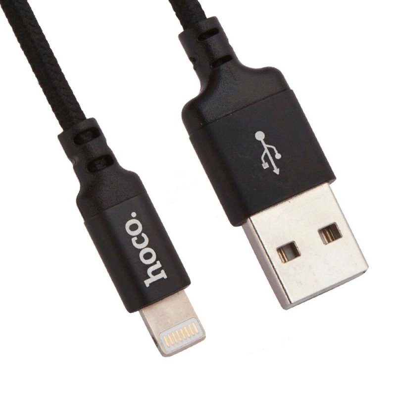 USB-кабель_Apple-- Lightning_HOCO_X14_в переплете_черный_2м