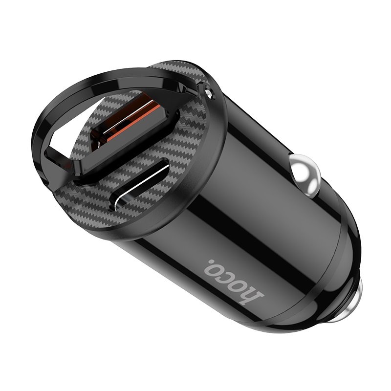 УЗУ_Блок авто_выходы USB Type C 3000 mA/USB 3000 mA_HOCO_NZ2_черный