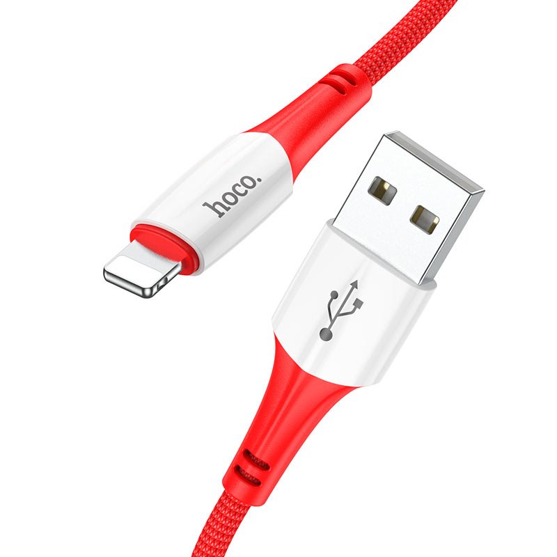 USB-кабель_Apple-- Lightning_HOCO_X70_TPU_в переплете_красный_1м