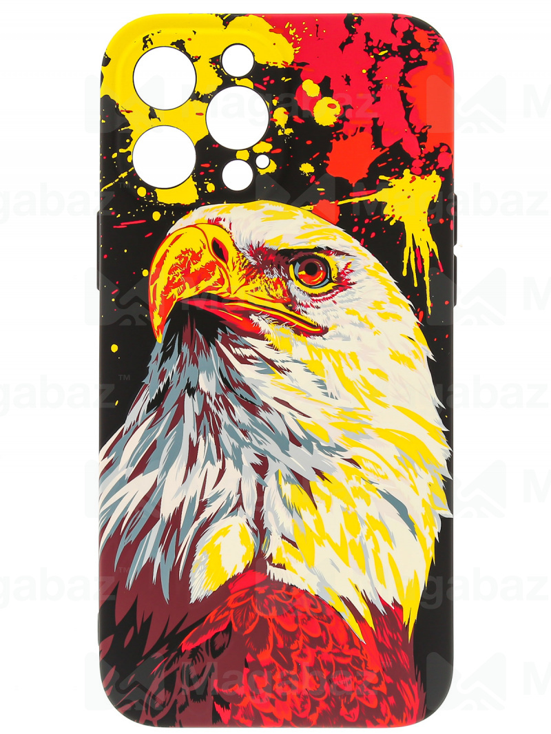 Накладка для_Apple-- iPhone 13 PRO Max_1.095-1_Helsen_с защитой КАМЕРЫ_животные_D7_орёл
