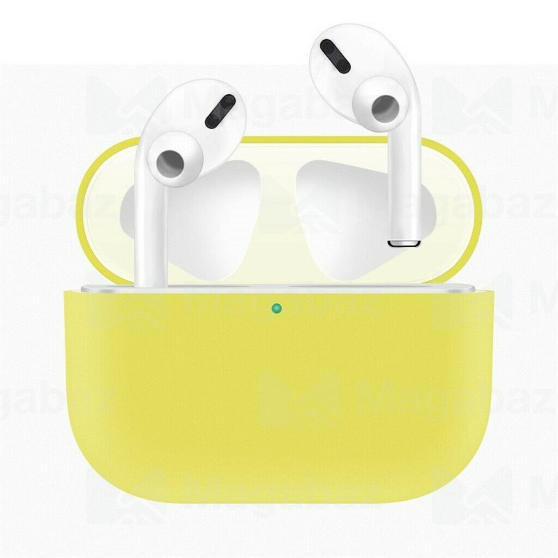 Чехол для наушников_Apple-- AirPods PRO_Silicone Case_TPU_желтый-светло_15